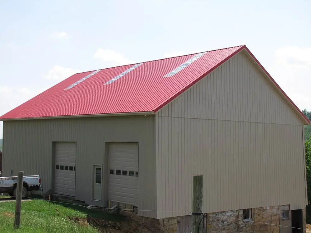 Steel framed building