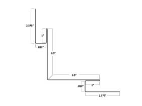 Inside Corner Profile Drawing Inside Corner profile drawing