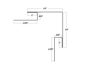 Outside Corner Profile Drawing Outside Corner profile drawing