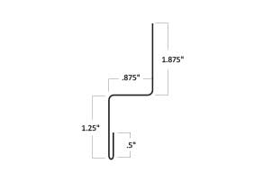 Z Trim Profile Drawing Z Trim profile drawing